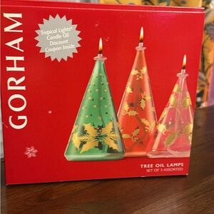 Vintage Gorham Tree Oil Lamps Set